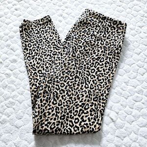 J. Crew cropped leggings leopard cheetah animal print yoga crops pants small